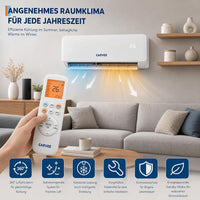 Garvee AUX Split Klimaanlage 18000BTU Klimageräte mit Heizfunktion Kältemittel R32 Inkl. Montagematerial, A++ Energieeffizienz, R32, WLAN-App-Steuerung