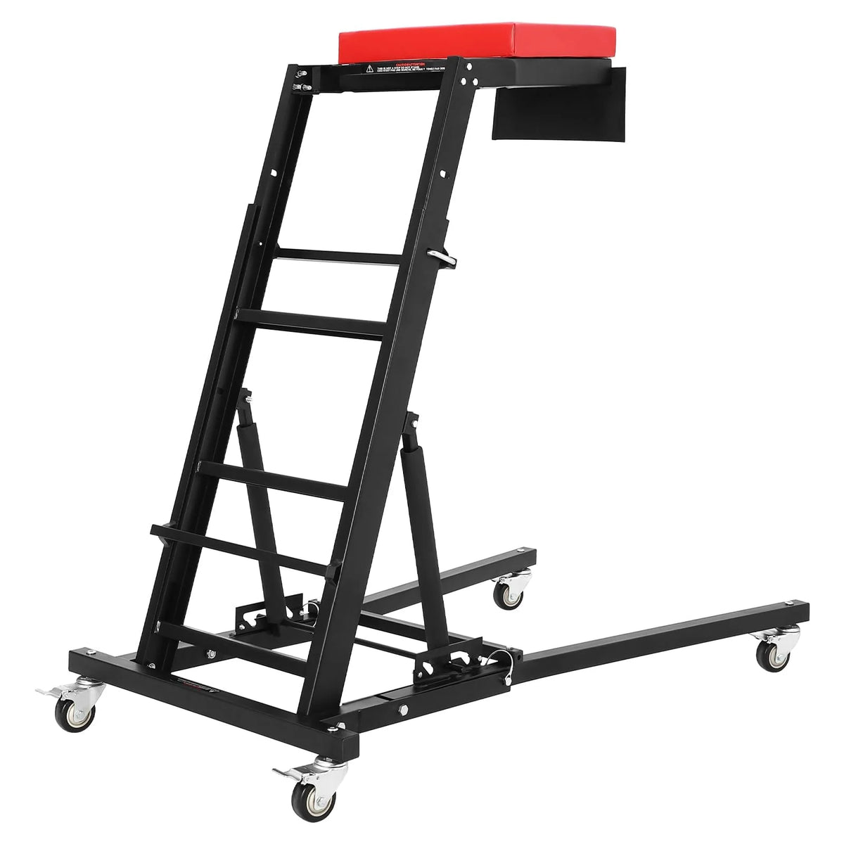GARVEE Topside Creeper Motorraum-Arbeitsliege, 114–168 cm höhenverstellbar, 181 kg Tragkraft, 4 Lenkrollen, gepolsterte Liegefläche, für Garage & Werkstatt, Doppelholm
