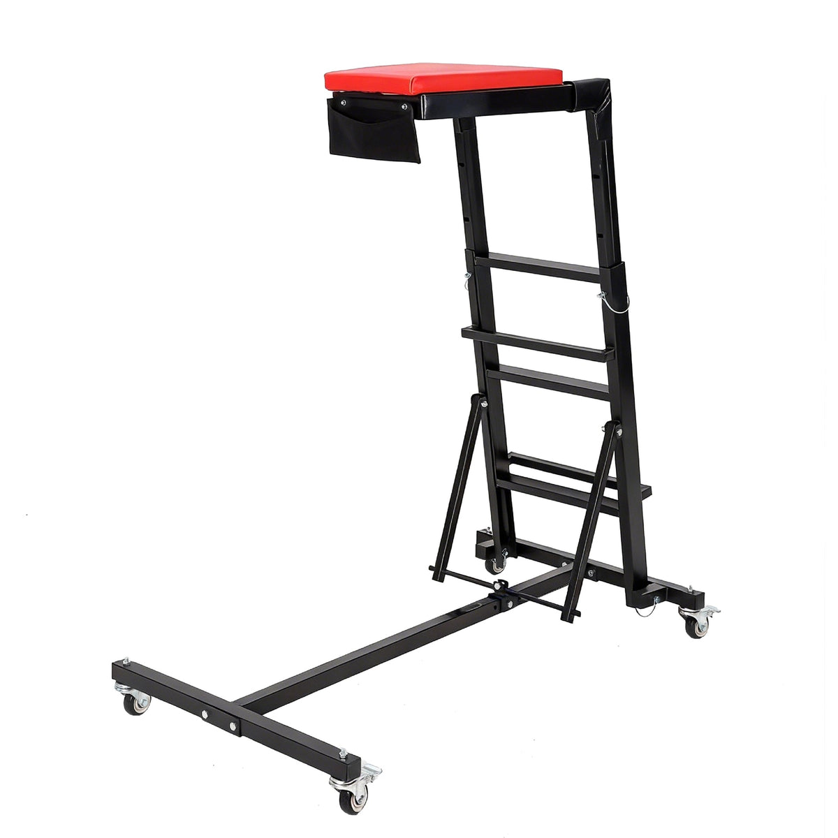 GARVEE Topside Creeper Motorraum-Arbeitsliege, 135–178 cm höhenverstellbar, 181 kg Tragkraft, 4 Lenkrollen, gepolsterte Liegefläche, für Garage & Werkstatt, Zentralholm