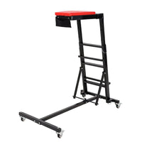 GARVEE Topside Creeper Motorraum-Arbeitsliege, 135–178 cm höhenverstellbar, 181 kg Tragkraft, 4 Lenkrollen, gepolsterte Liegefläche, für Garage & Werkstatt, Zentralholm