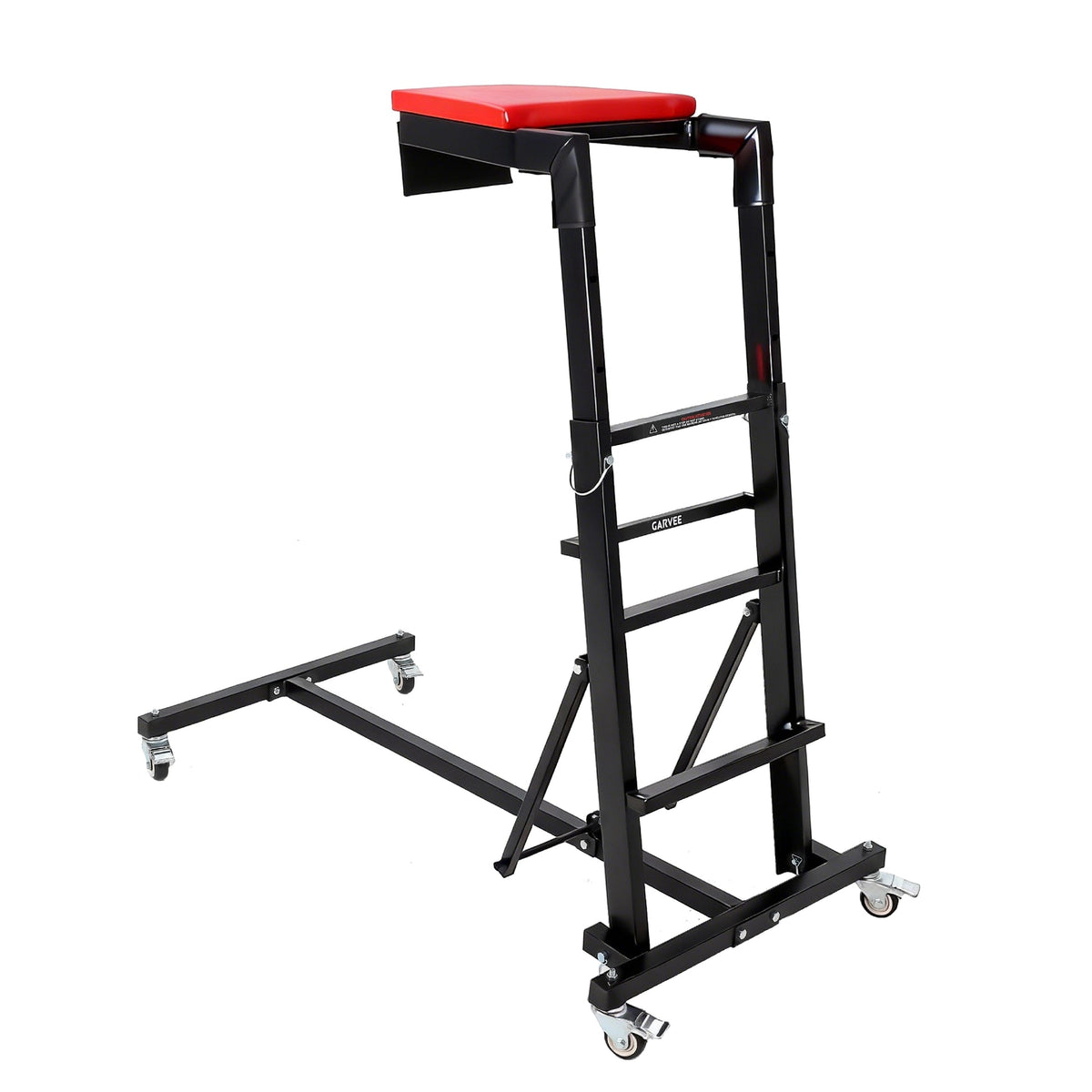 GARVEE Topside Creeper Motorraum-Arbeitsliege, 135–178 cm höhenverstellbar, 181 kg Tragkraft, 4 Lenkrollen, gepolsterte Liegefläche, für Garage & Werkstatt, Zentralholm