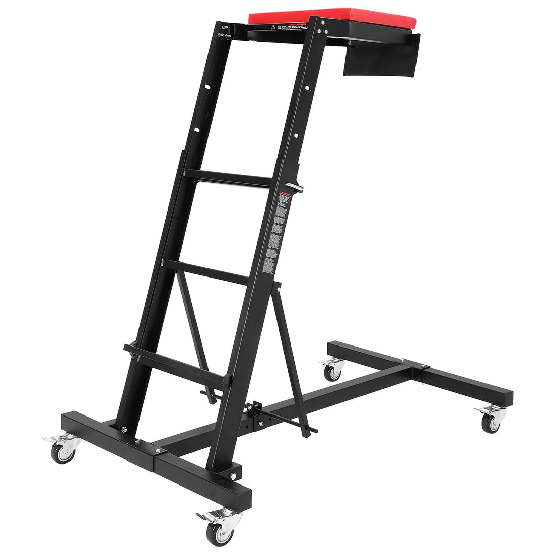 GARVEE Topside Creeper Motorraum-Arbeitsliege, 114–168 cm höhenverstellbar, 181 kg Tragkraft, 4 Lenkrollen, gepolsterte Liegefläche, für Garage & Werkstatt, Zentralholm