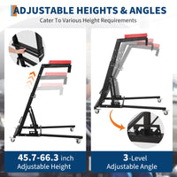 GARVEE Topside Creeper Motorraum-Arbeitsliege, 116–168 cm höhenverstellbar, 181 kg Tragkraft, 4 Lenkrollen, gepolsterte Liegefläche, für Garage & Werkstatt, Doppelholm
