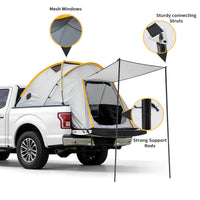 Garvee Pickup-Zelt mit Markise, PU3000 Ladeflächenzelt für Camping, Roadtrips & Overlanding, Transparent
