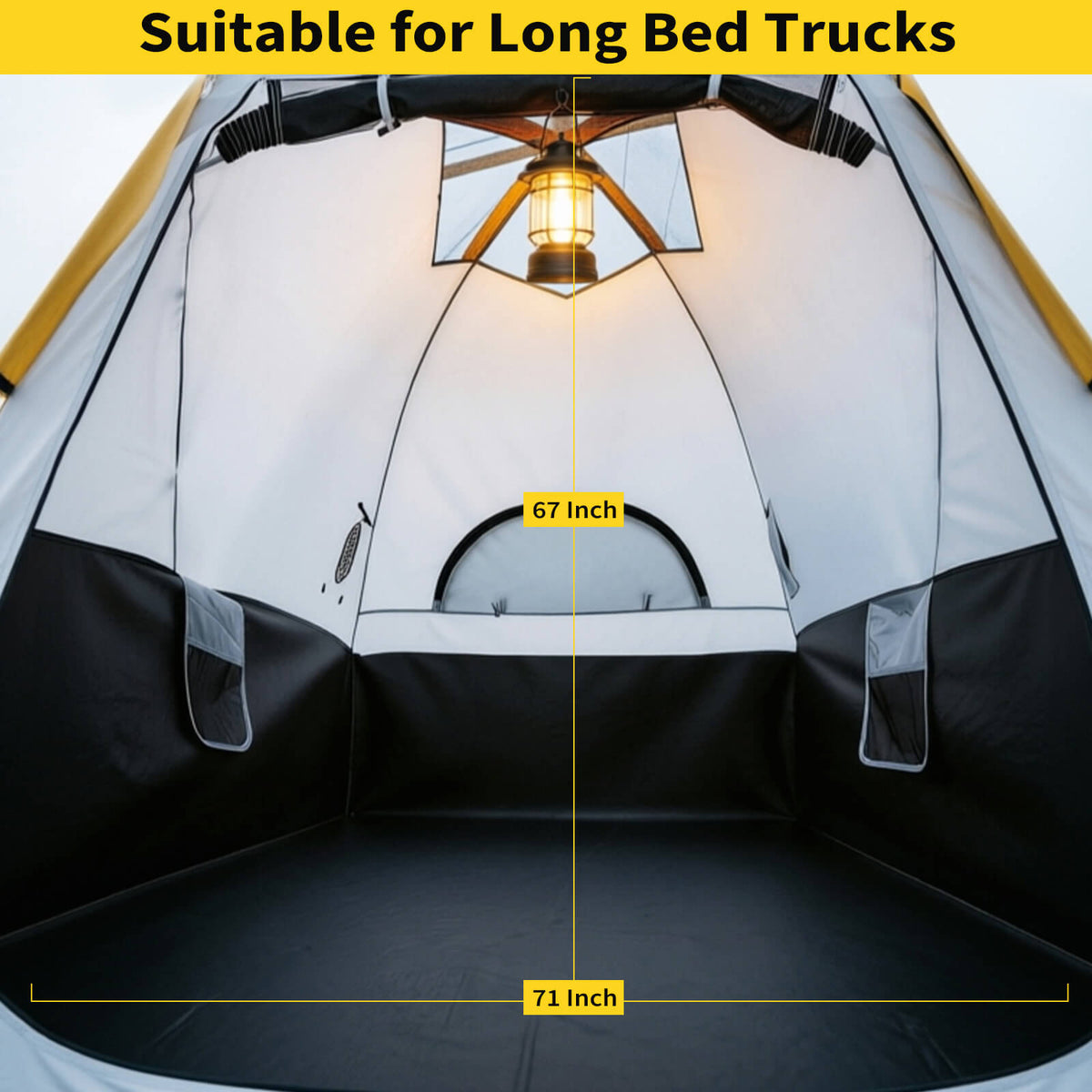 Garvee Pickup-Zelt mit Markise, PU3000 Ladeflächenzelt für Camping, Roadtrips & Overlanding, Transparent