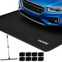 GARVEE Garagenboden Auffangmatte 6,1 x 2,6 m, Wasserdichte Auto Schutzmatte mit 3 cm Erhöhtem Rand, 1000D PVC Unterlage für Schnee, Regen & Schmutz, Schwarz
