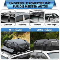 Garvee Dachgepäcktasche 425 L, wasserdicht, 112 × 86 × 43 cm, mit 8 Gurten & 4 Türhaken