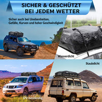 Garvee Dachgepäcktasche 425 L, wasserdicht, 112 × 86 × 43 cm, mit 8 Gurten & 4 Türhaken