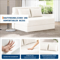 Garvee 4-in-1 Schlafsofa aus Cord, modulares Sofa mit Schlaffunktion, Chaiselongue, Schaumstoffpolsterung und integriertem Stauraum, für Wohnzimmer und Gästezimmer