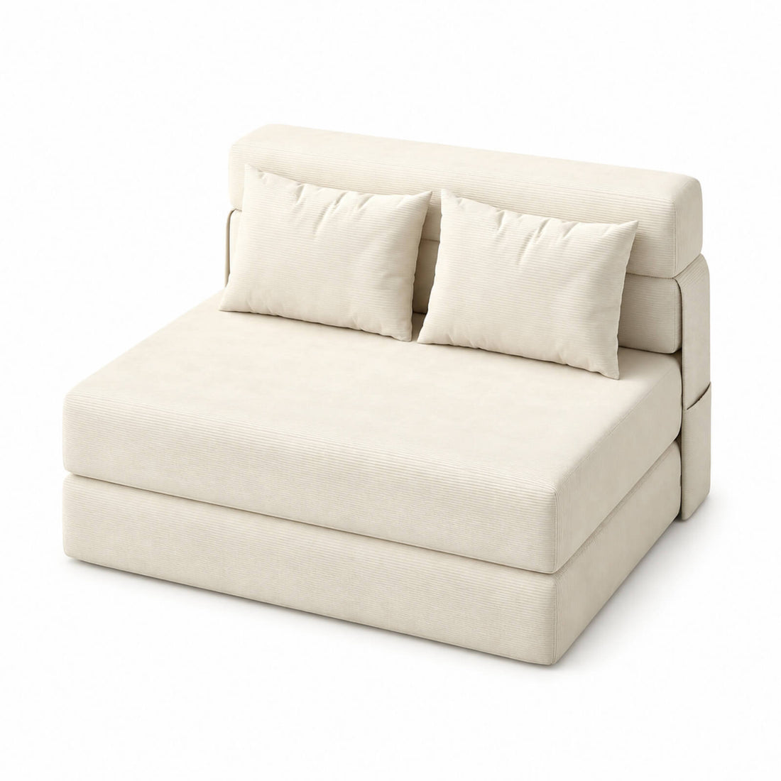 Garvee 4-in-1 Schlafsofa aus Cord, modulares Sofa mit Schlaffunktion, Chaiselongue, Schaumstoffpolsterung und integriertem Stauraum, für Wohnzimmer und Gästezimmer