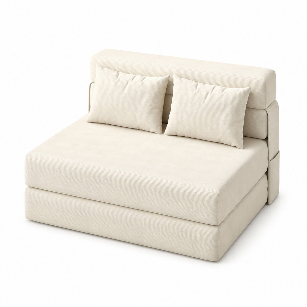 Garvee 4-in-1 Schlafsofa aus Cord, modulares Sofa mit Schlaffunktion, Chaiselongue, Schaumstoffpolsterung und integriertem Stauraum, für Wohnzimmer und Gästezimmer
