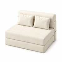 Garvee 4-in-1 Schlafsofa aus Cord, modulares Sofa mit Schlaffunktion, Chaiselongue, Schaumstoffpolsterung und integriertem Stauraum, für Wohnzimmer und Gästezimmer