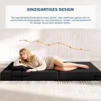 Garvee Schlafsofa aus Leinenstoff in Schwarz, ca. 203 cm, Klein, klappbar, für Wohnzimmer und Schlafzimmer