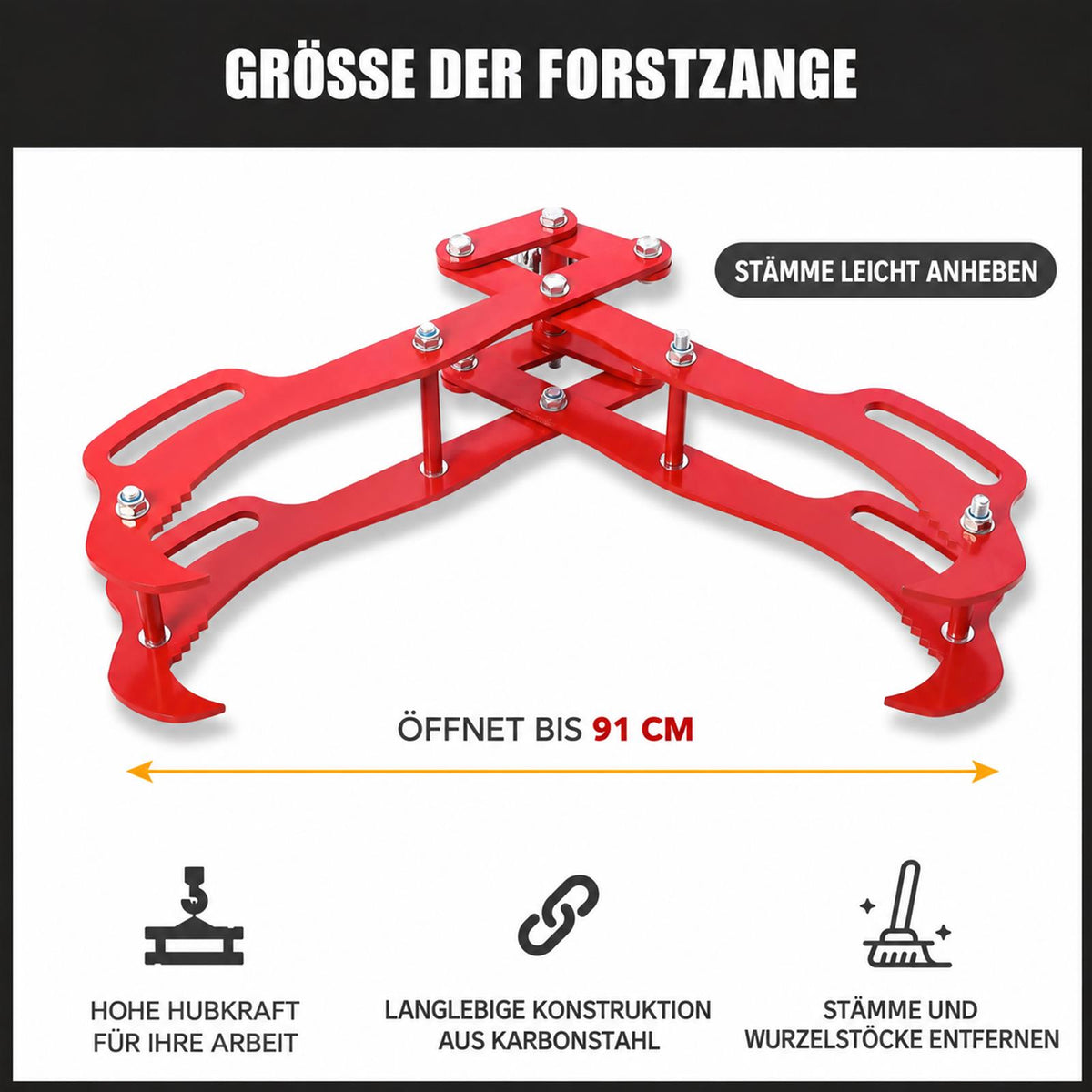 Forstzange mit 91 cm Öffnungsweite