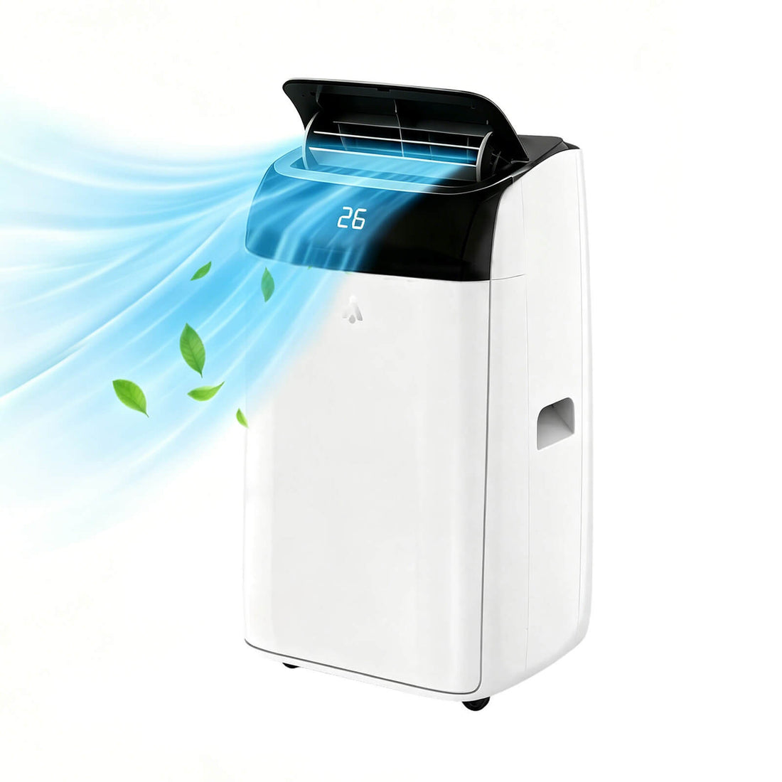 GARVEE Mobile Klimaanlage 12000 BTU mit Abluftschlauch, 4-in-1 Klimagerät mit Schlafmodus, 24H-Timer, LED-Display & Fernbedienung für Räume bis 42 m², Schwarzer Deckel