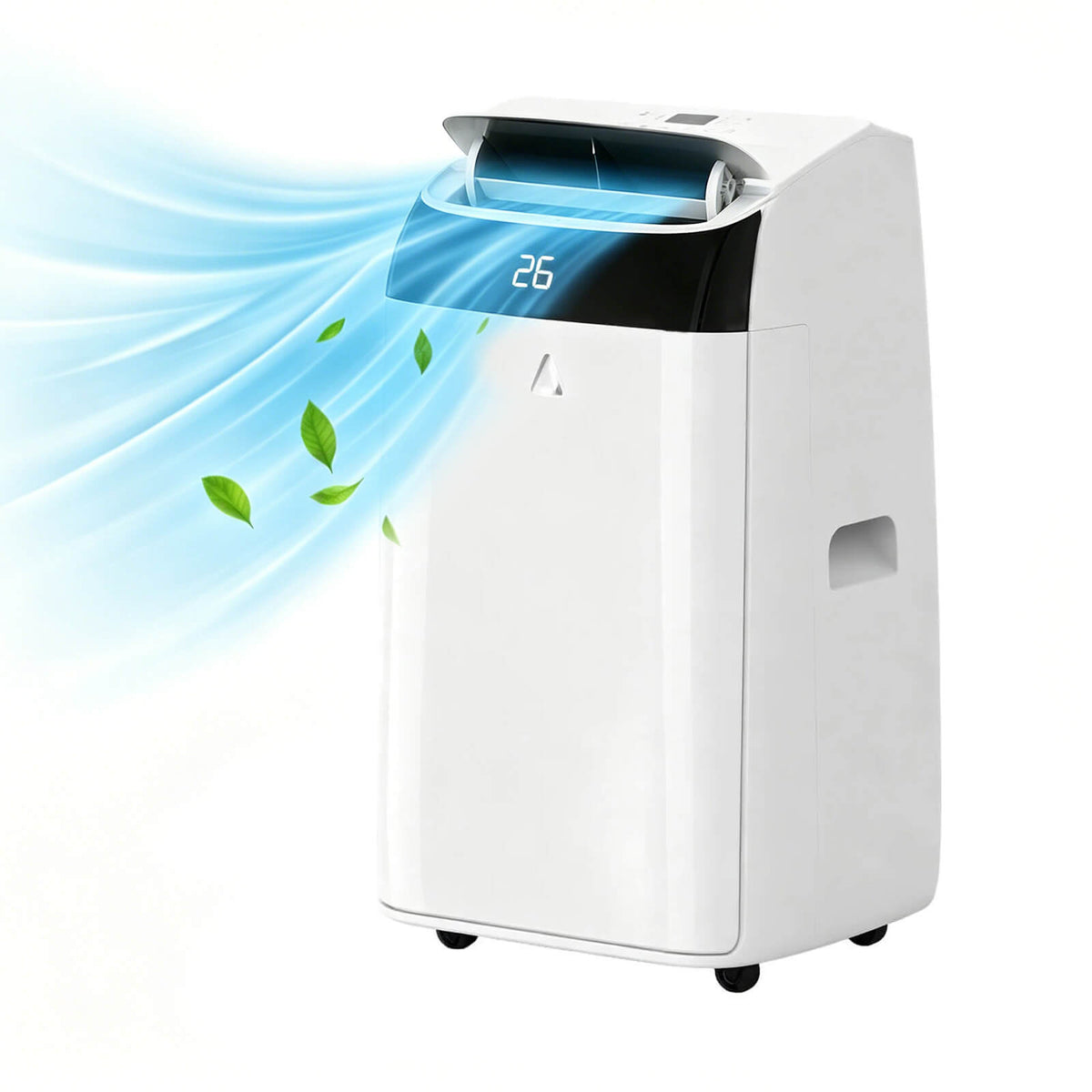 GARVEE Mobile Klimaanlage 10000 BTU mit Abluftschlauch, 4-in-1 Klimagerät mit Luftentfeuchter & Ventilator, A++ Energieeffizienz, Leise 48 dB, mit R290 Kältemittel, für Wohnzimmer & Büro, Weiß Deckel