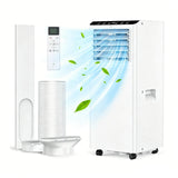 GARVEE Mobile Klimaanlage 9000 BTU, 3-in-1 Klimagerät mit Kühl-, Entfeuchtungs- & Ventilatorfunktion, 2-stufiger Lüfter, Schlafmodus, Fensterkit & Abluftschlauch, Fernbedienung für Zuhause & Büro - Weiß