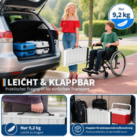 Garvee Aluminium Rollstuhlrampe 120 cm, Mobile Auffahrrampe mit 272 kg Tragkraft, Rutschfeste Klapprampe für Rollstuhl, Rollator, Scooter und Auto, Schwarz