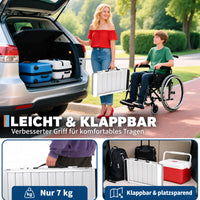 Garvee 90 cm Aluminium Rollstuhlrampe – Mobil, Mittellang, 272 kg Tragkraft für Zuhause & Auto, Schwarz