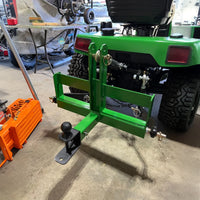 GARVEE 3-Punkt-Anhängeradapter Kategorie 1, 50,8 mm-Empfänger für Traktor, Edelstahl Schnellverschluss Adapter, Kompakte Anhängerkupplung für Landwirtschaft, Grün
