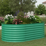 Garvee 1er Set Hochbeet Metall 183 x 90 x 60 cm, Verzinkt, Rostbeständig, Extra Tief, Grün - Grün