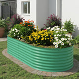 Garvee 1er Set Hochbeet Metall 122 x 60 x 60 cm, Verzinkt, Rostbeständig, Extra Tief, Grün - Grün