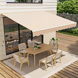 Garvee Markise 3×2.5 m, Aluminiumrahmen, Wasserdicht, UV-Schutz, Für Terrasse & Balkon, Beige - Beige