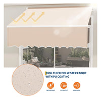Garvee Markise 3×2.5 m, Aluminiumrahmen, Wasserdicht, UV-Schutz, Für Terrasse & Balkon, Beige