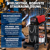 Garvee 3-stufiger Schweißwagen, 122,5 kg Tragkraft, 360° Rollen, 3 Ablagen & Gasflaschenhalter