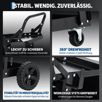 Garvee 3-stufiger Schweißwagen, 122,5 kg Tragkraft, 360° Rollen, 3 Ablagen & Gasflaschenhalter
