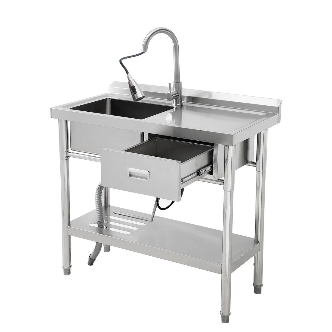 Edelstahl Spültisch Mit Schublade-PLS_33DGYLR8