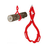 Garvee Forstzange 71 cm mit 2 Klauen, bis 629 kg Zuglast, 360° drehbare Aufhängung für Holzrücken, Rot - Rot
