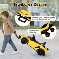 GARVEE Lamborghini Kinder-Elektroauto 12 V mit Doppelmotor, 2,4-GHz-Fernbedienung, LED, MP3, öffnenden Türen und Sicherheitsgurt