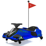 Garvee Blau 24V Elektro-Gokart für Kinder mit LED Licht 180W Motor bis 7.5 mph Für Kinder 6-12 Jahre Outdoor Rennspaß - Blau