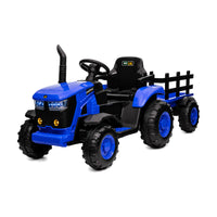 Garvee Kinder-Elektrotraktor 12 V mit abnehmbarem Anhänger, 2 × 35 W Motoren, Selbstfahrmodus und Eltern-Fernbedienung, LED-Licht und Musik, ab 3 Jahren