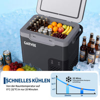 GARVEE 18 L Kompressor-Kühlbox fürs Auto, −20 bis 20 °C, App-Steuerung, 12/24 V, Dunkelgrau