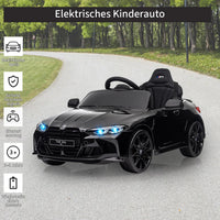 Garvee BMW M4 Kinder Elektroauto 12V, lizenzierter Elektro-Sportwagen mit Fernbedienung, Sicherheitsgurt, LED, USB/SD/Bluetooth, für Kinder 3–8 Jahre, Schwarz