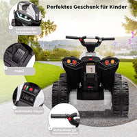 Garvee 12V Kinder-Quad, elektrisches ATV für Kinder mit Musikfunktion, Hupe und LED-Scheinwerfern, für Kinder von 3 bis 8 Jahren