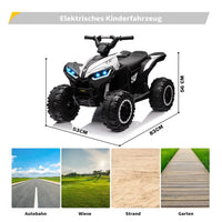 Garvee 12V Kinder-Quad, elektrisches ATV für Kinder mit Musikfunktion, Hupe und LED-Scheinwerfern, für Kinder von 3 bis 8 Jahren