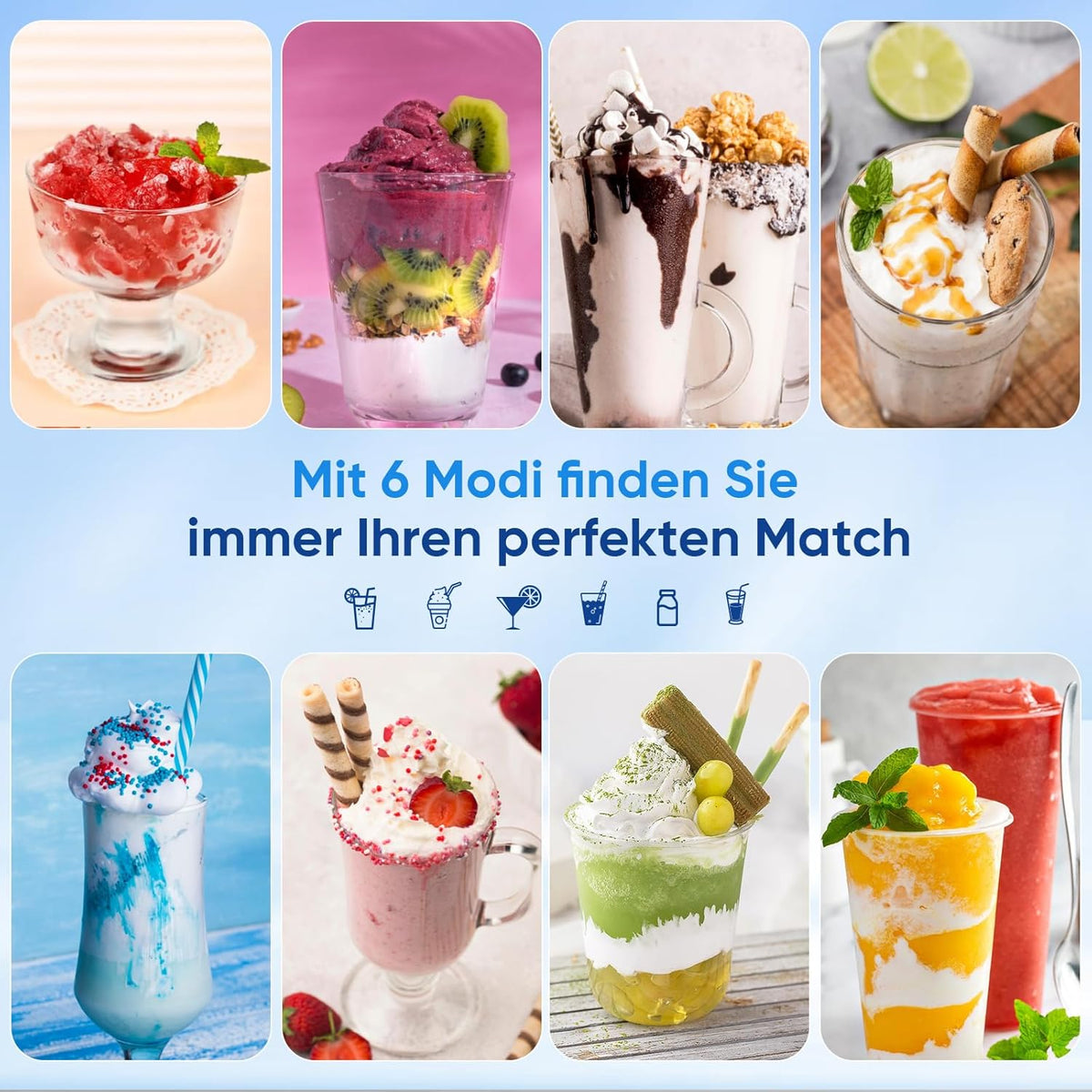 GARVEE 1,9 L Slush-Maschine für Zuhause, 5 Programme, 200-W-Kompressor, LED-Display & Selbstreinigung, ohne Eiswürfel für Slushies und Frozen Drinks