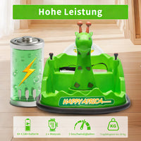Garvee Elektro-Autoscooter für Kinder 360° Drehung Giraffe Design Grün mit LED für Kinder ab 2 Jahren