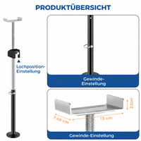 Garvee Wohnmobil-Stützfüße 4er-Set, Höhenverstellbare Wohnmobil- & Wohnwagenstützen 54–87 cm, Bis 2.268 kg Tragkraft pro Stütze, mit Bohrmaschinenadapter zur Stabilisierung beim Camping