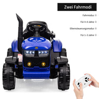 Garvee Kinder-Elektrotraktor 12 V mit abnehmbarem Anhänger, 2 × 35 W Motoren, Selbstfahrmodus und Eltern-Fernbedienung, LED-Licht und Musik, ab 3 Jahren