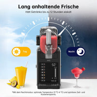 GARVEE 1,9 L Slush-Maschine für Zuhause, 5 Programme, 200-W-Kompressor, LED-Display & Selbstreinigung, ohne Eiswürfel für Slushies und Frozen Drinks