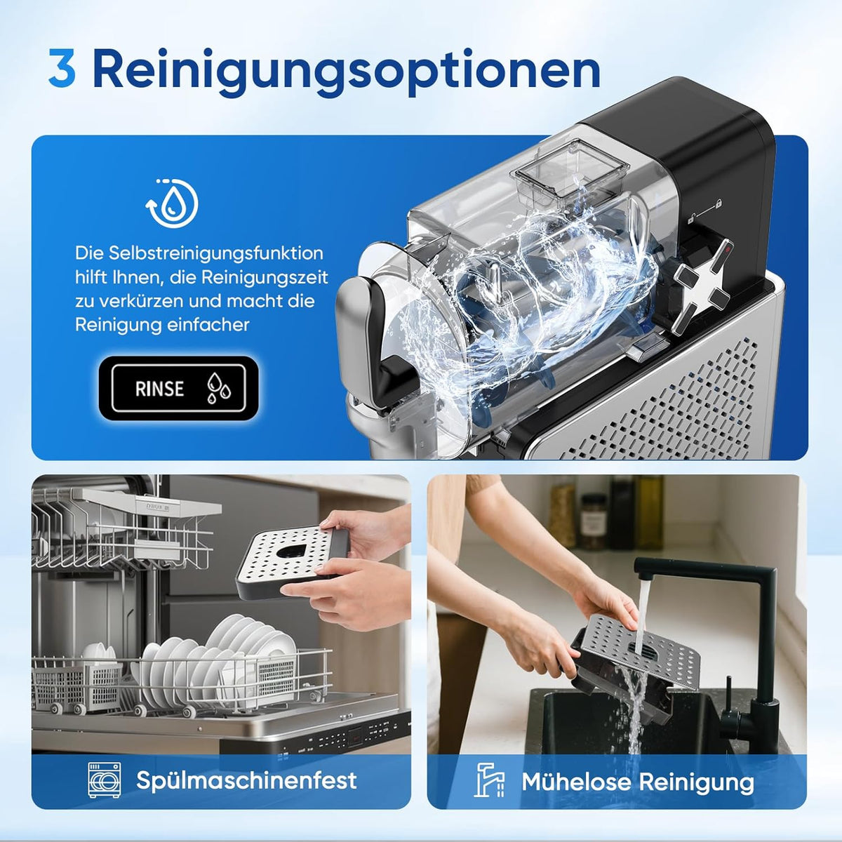 GARVEE 1,9 L Slush-Maschine für Zuhause, 5 Programme, 200-W-Kompressor, LED-Display & Selbstreinigung, ohne Eiswürfel für Slushies und Frozen Drinks