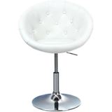 Garvee Barhocker Ergonomisch, Höhenverstellbar, 360° Drehbar, PU Leder, Mit Rückenlehne, Weiß - Weiß