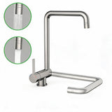Garvee Küchenarmatur klappbar 180° mit 2 Strahlarten, Einhebelmischer, 304 Edelstahl, 360° schwenkbar, ausziehbar, für Spüle & Einbau - Gebürstet