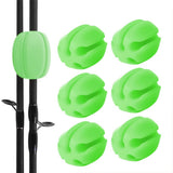 Garvee Angelrutenhalter 6er-Set, Silikon, Flexibel, Mit Gummikugelclip, Für Outdoor Angeln, Grün - Grün