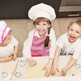 Garvee 15-teiliges Kinder-Kochspielset zum Rollenspiel – mit Chef-Kostüm, Kochutensilien & sicheren Materialien (Stoff + Edelstahl) – ideal als Geschenk für Jungen und Mädchen – Farbe: Rot