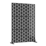 Garvee Metall Sichtschutzwand quadratisch, wetterfest & rostfrei, pulverbeschichteter Stahl, modernes Lasercut-Design, freistehend, Garten & Terrasse